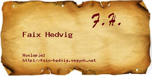 Faix Hedvig névjegykártya