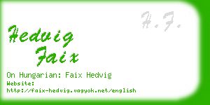 hedvig faix business card